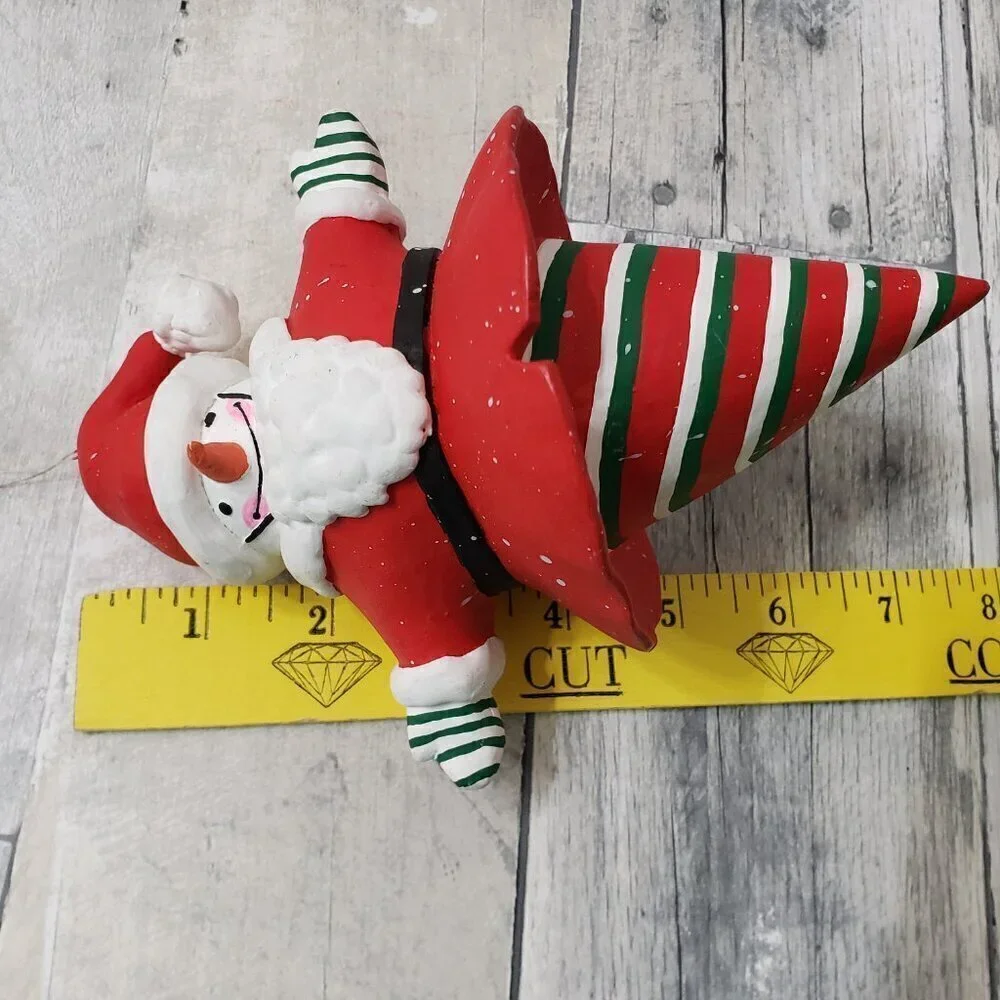 Department 56 Snowman Christmas Ornaments Santa, Mistletoe and Downhill Skier
